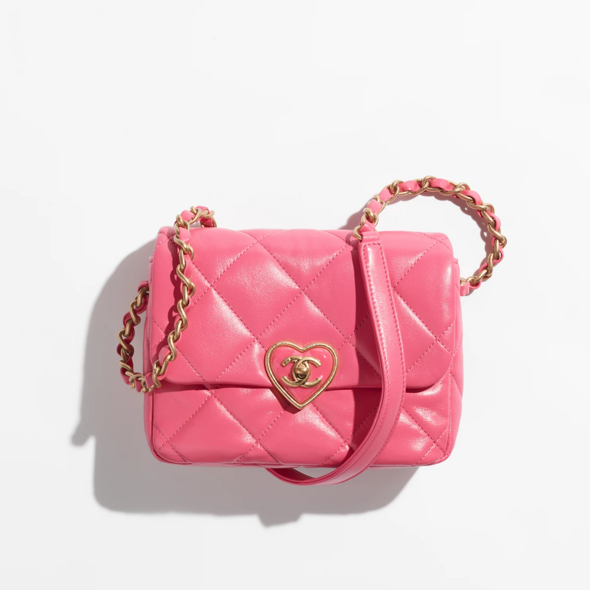 Pink Lambskin Mini Flap Bag R300903