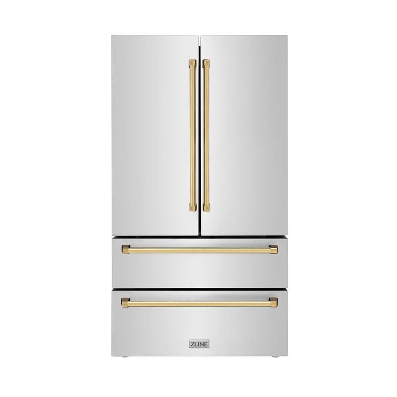 36 in. 4-Door French Door Refrigerator with Ice Maker in Stainless Steel O14451