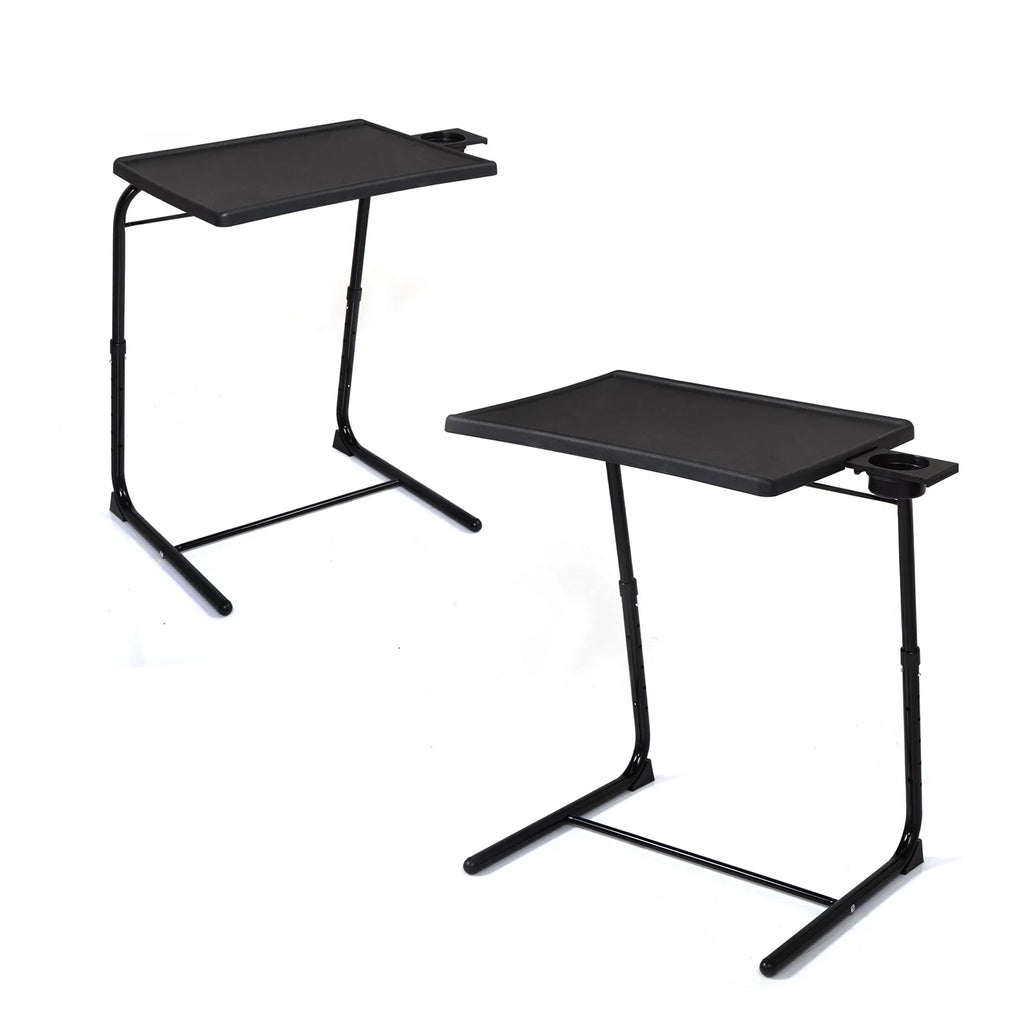 Set of 2 Black Adjustable Computer Table K49391