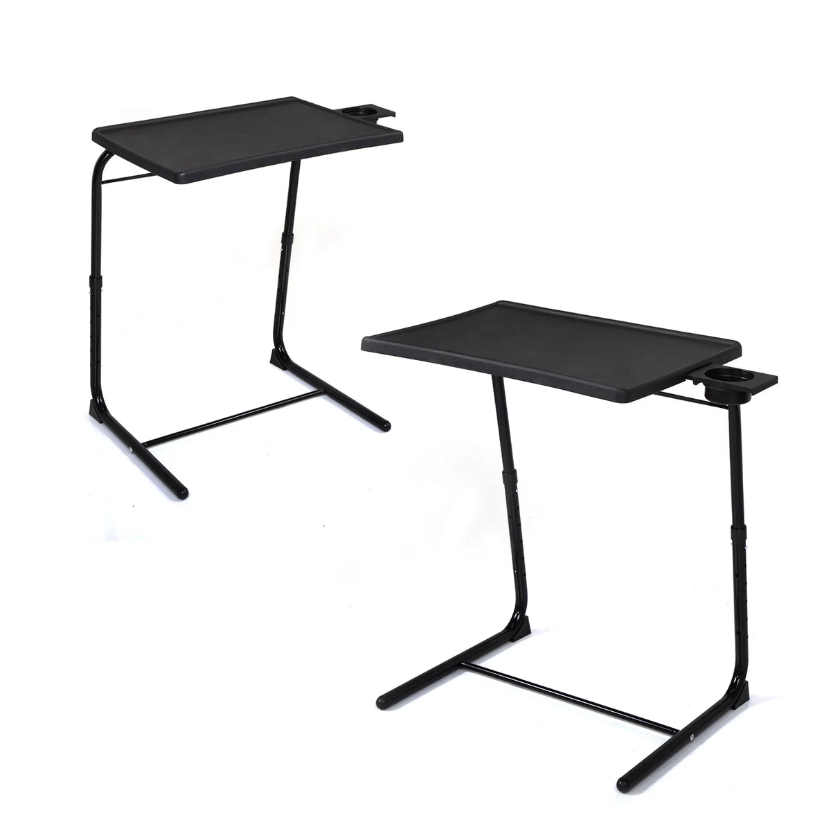 Set of 2 Black Adjustable Computer Table K49391