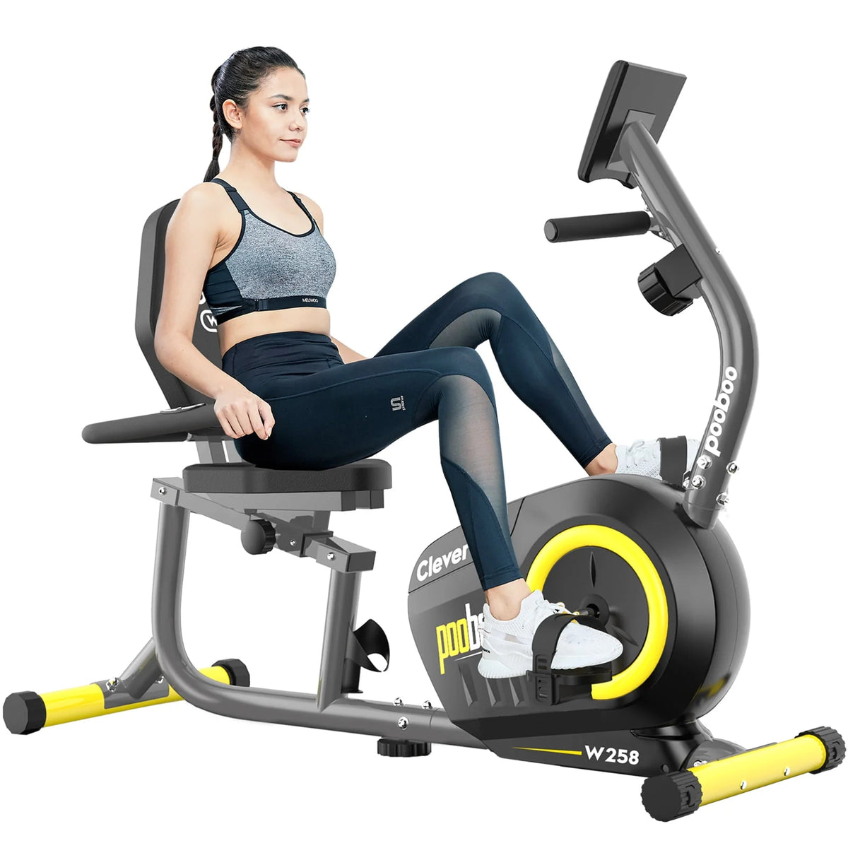 Magnetic Recumbent Exercise Bike 330lbs Blue X865155