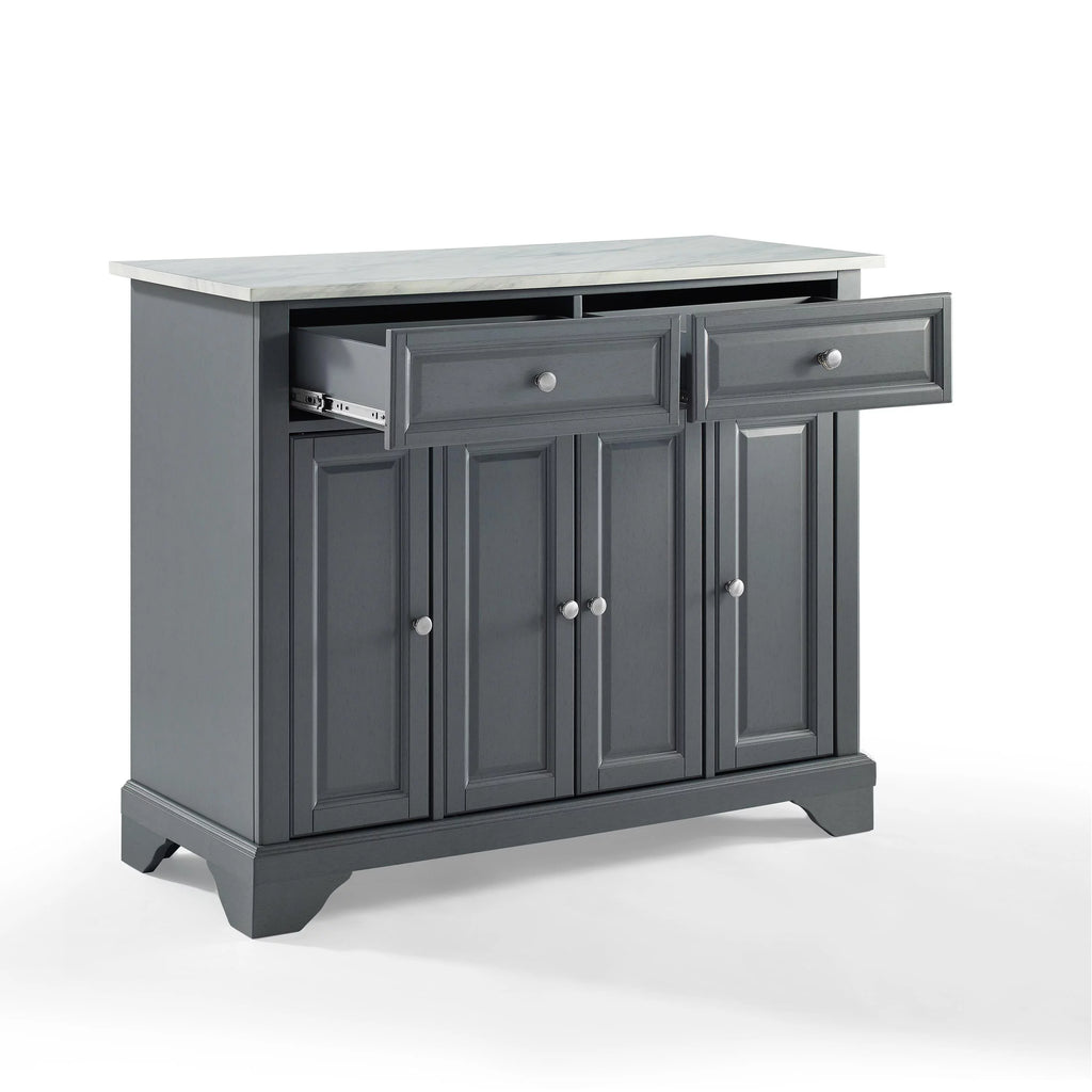 Gray Wood Kitchen Island G367