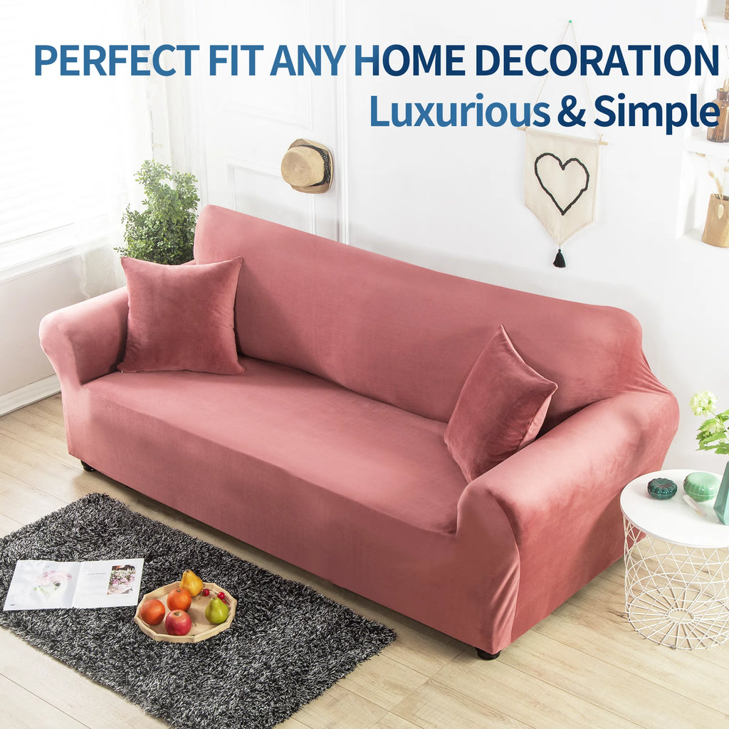 Velvet Stretch Sofa Slipcovers Couch Cover C305569