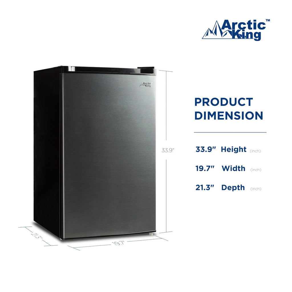 4.4 Cu ft Black Stainless Steel Look Mini Fridge X513964