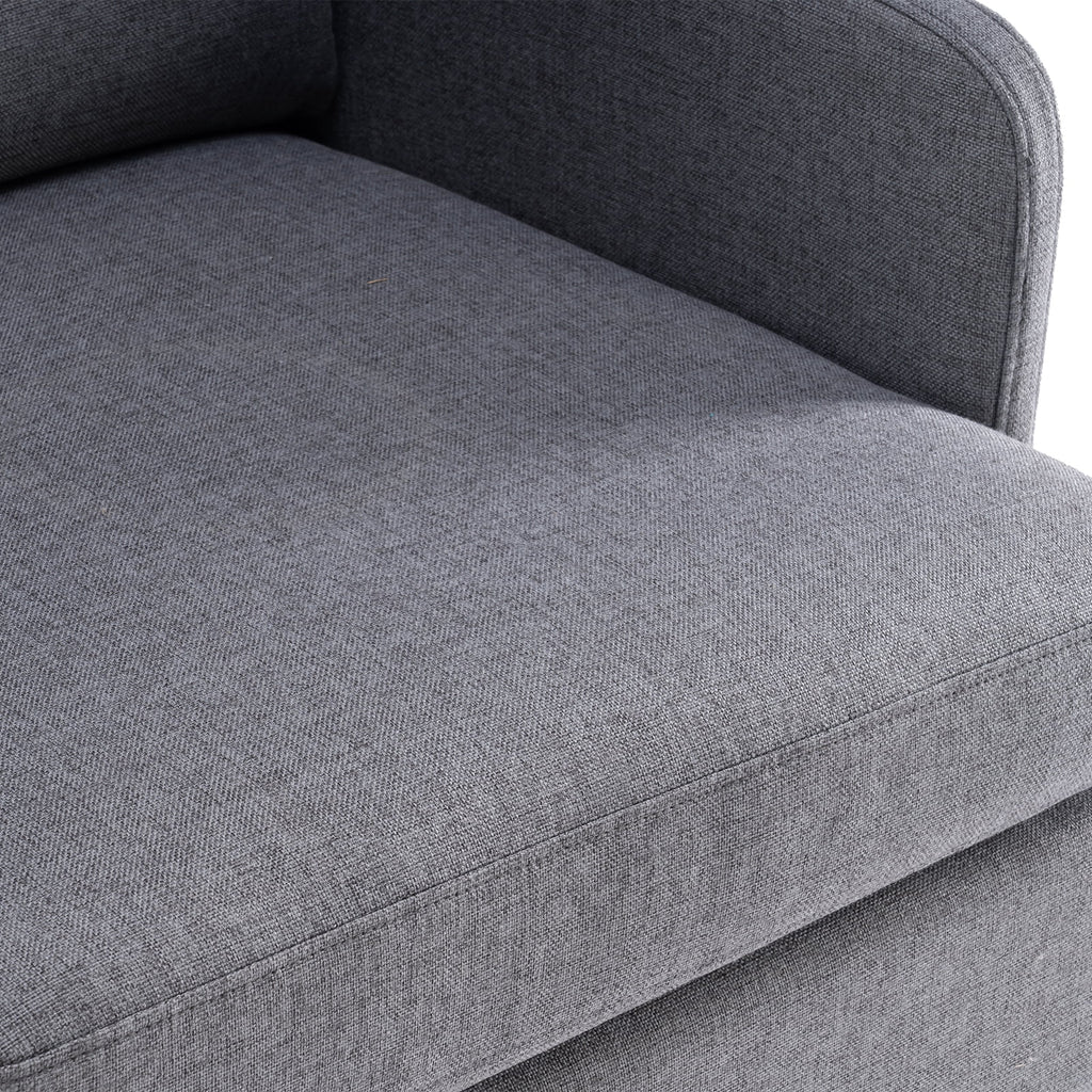 Velvet Upholstered Accent Chair with Wood Legs D897305