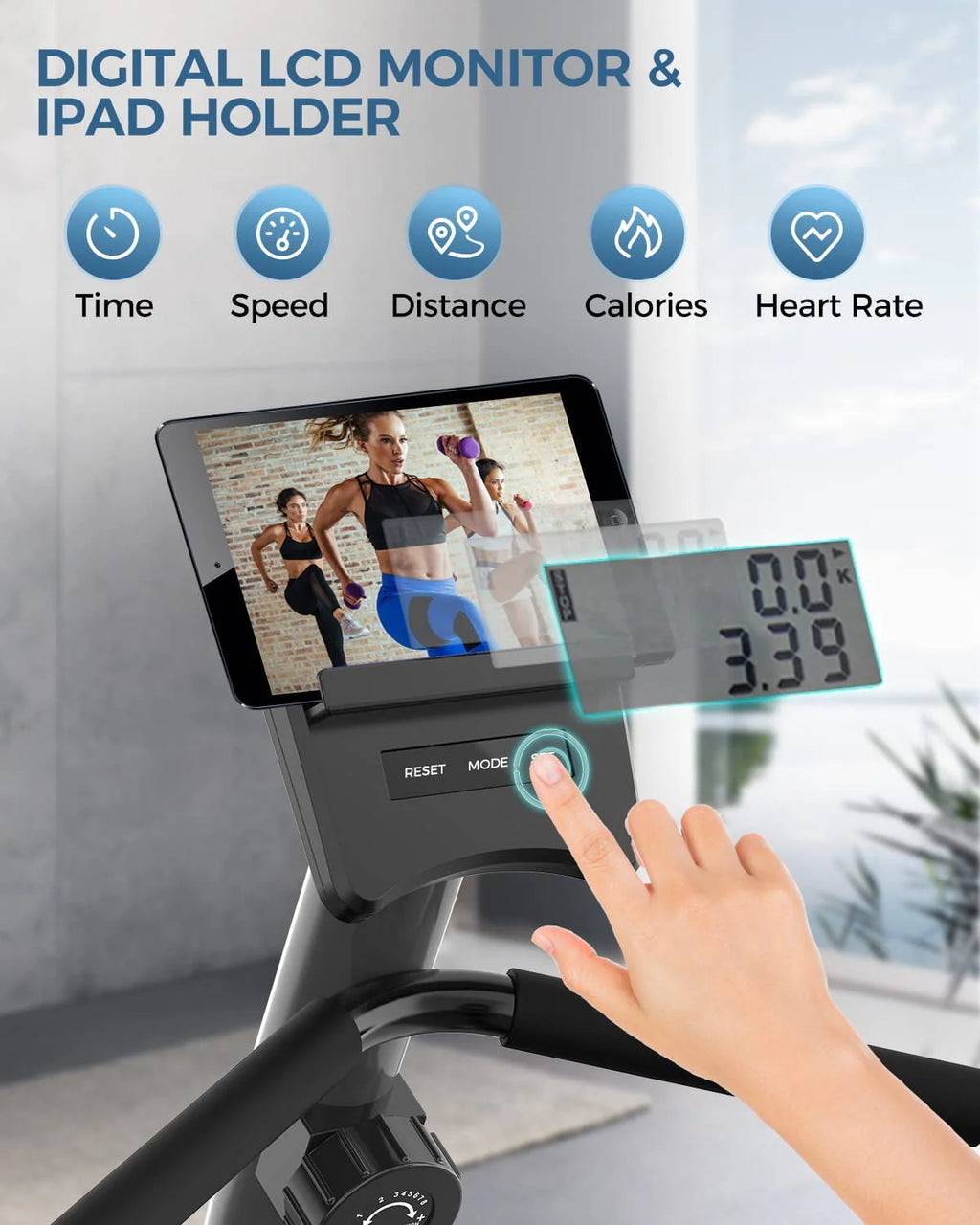 Magnetic Recumbent Exercise Bike 330lbs Blue X865155