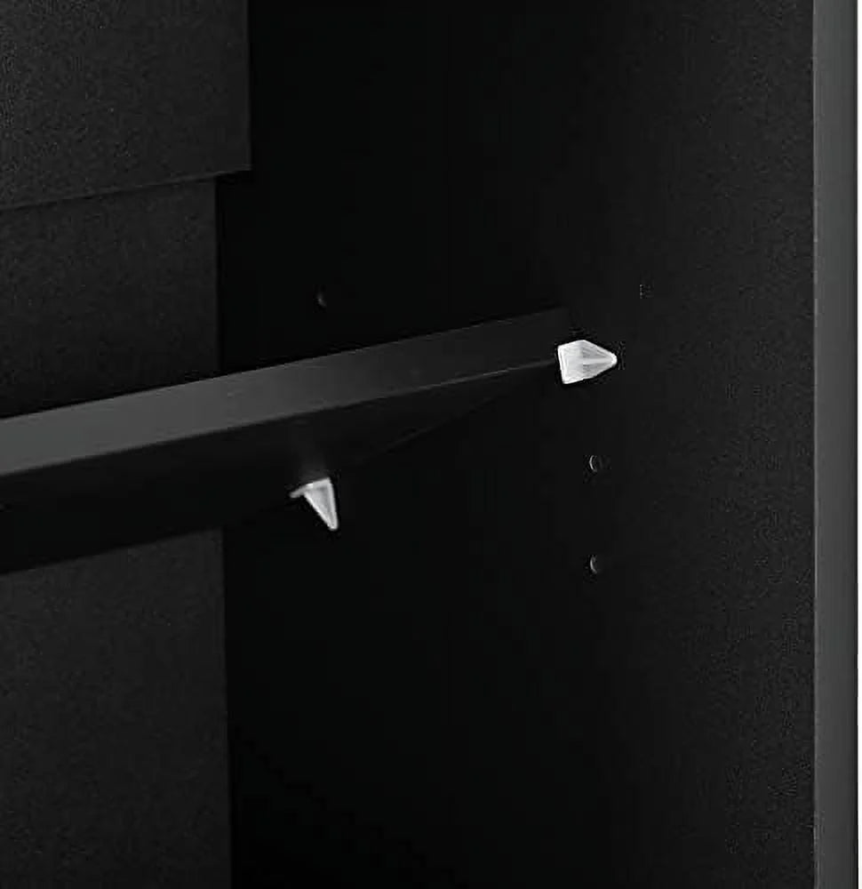 Black Hall Tree with Shoe Drawers and Bench R351806
