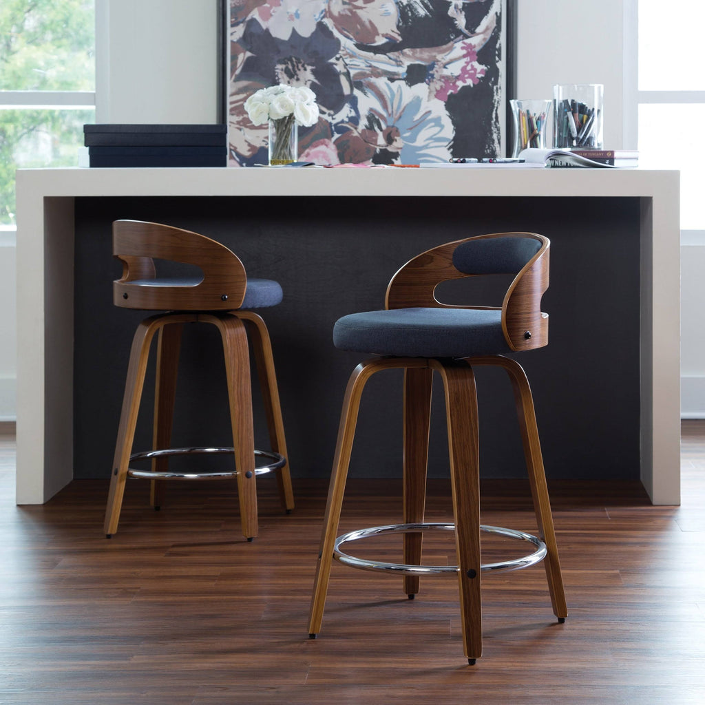 Beige Bentwood Swivel Stool S63131