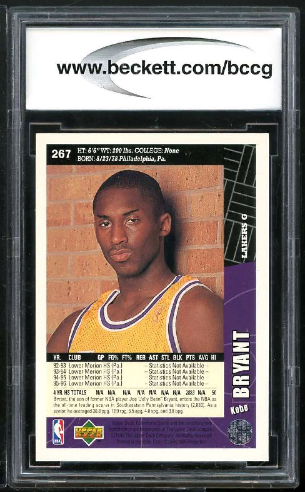 1996-97 Kobe Bryant Rookie Card Q227358