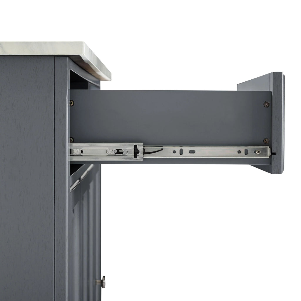 Gray Wood Kitchen Island G367