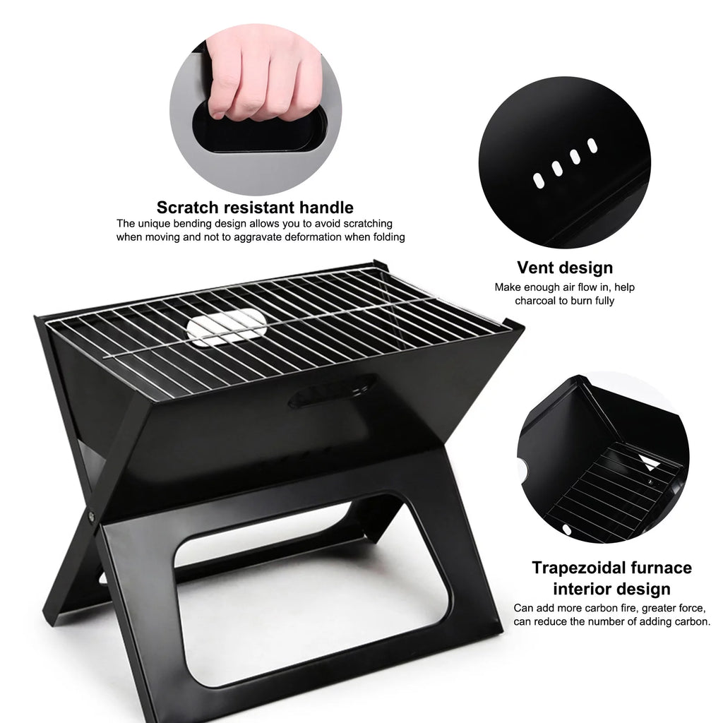 Charcoal BBQ Portable Foldable Grill J693238