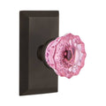 Crystal Pink Glass Door Knob D5138