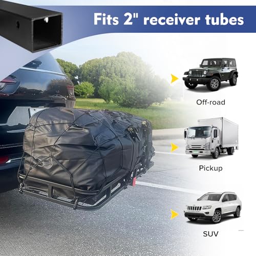 53" x 19" x 5" 500 Lbs Hitch Cargo Carrier with Net A23886