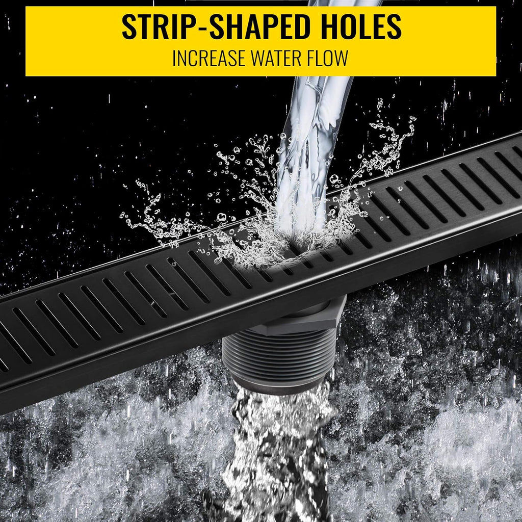 304 Stainless Steel 36x2.75in Linear Floor Drain Pack of 2 E995117