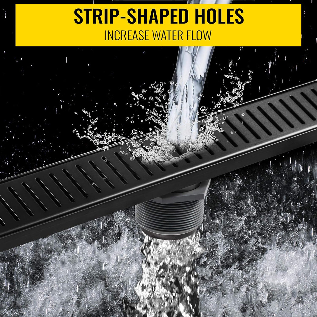 304 Stainless Steel 36x2.75in Linear Floor Drain Pack of 2 E995117