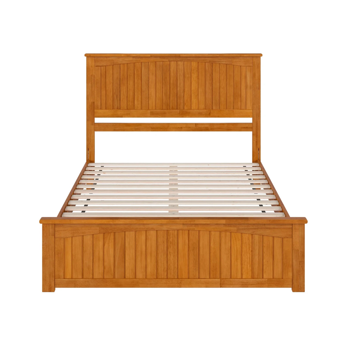 Queen Solid Wood Low Profile Platform Bed with Footboard W626
