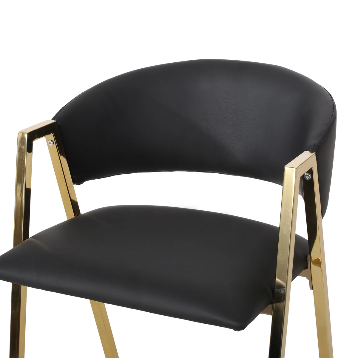Black Faux Leather Barstool Set of 2 Z847731