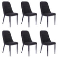 Black Faux Leather Dining Chair Set of 6 W639508