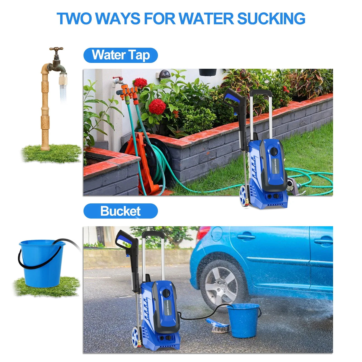 Electric Pressure Washer 3200Psi Max 2GPM with 4 Nozzle F2749