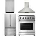 30 Propane Gas Range, Range Hood, Dishwasher and Refrigerator V224