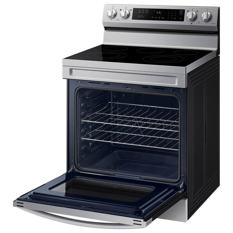 6.3 cu. ft. Smart Freestanding Electric Range with Rapid Boil and Self Clean in Stainless Steel V977368