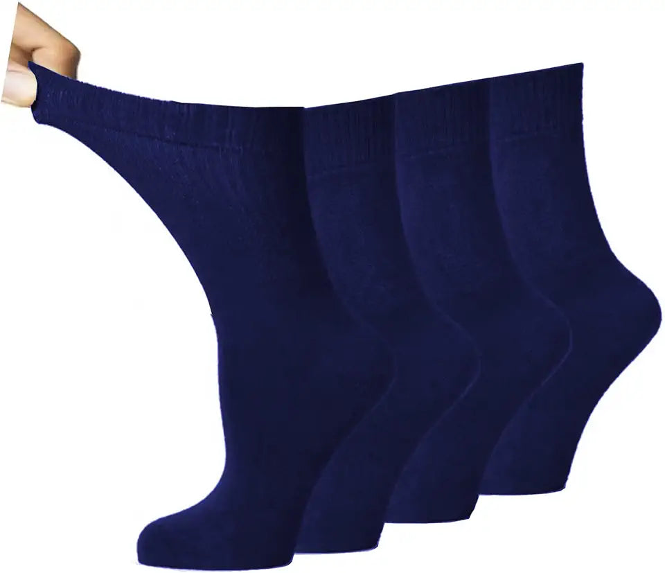 Parliament Blue 4 Pairs Diabetic Dress Socks K93468