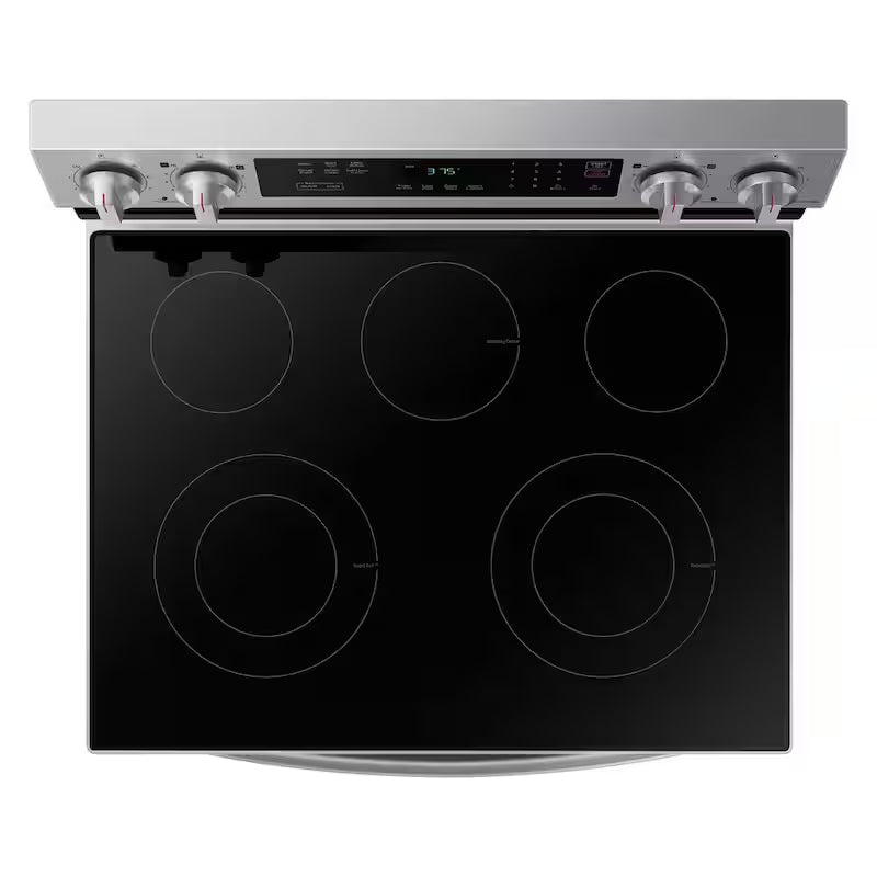 6.3 cu. ft. Smart Freestanding Electric Range with Rapid Boil and Self Clean in Stainless Steel V977368