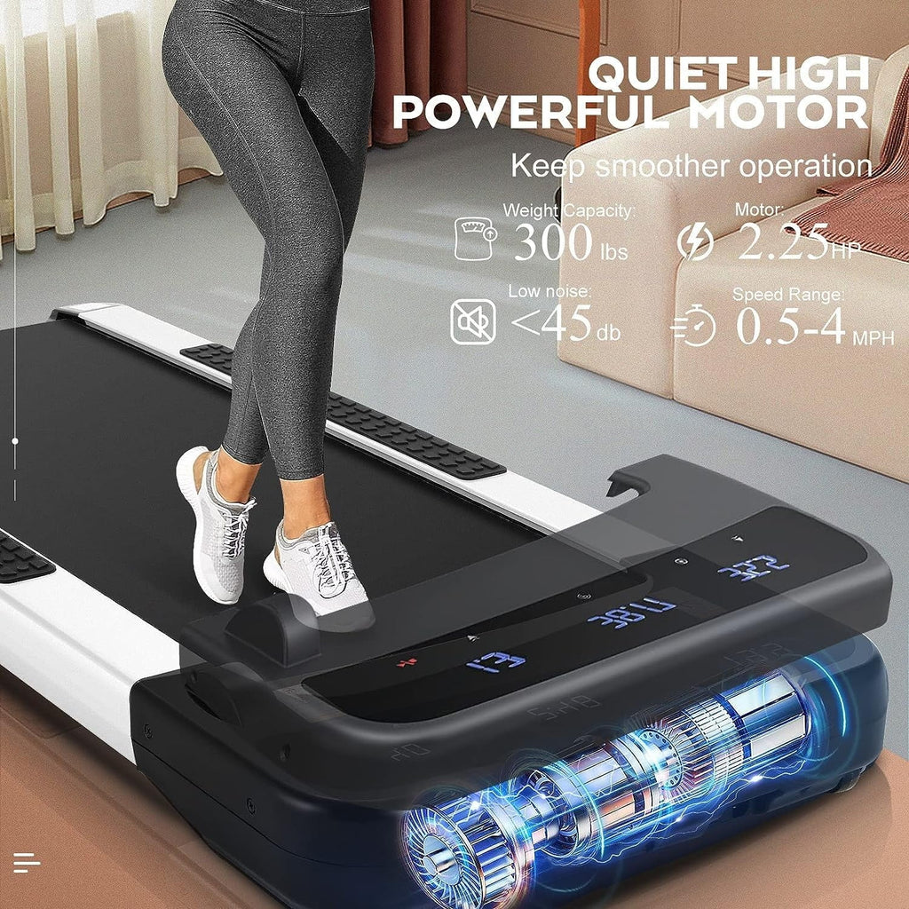Black Under Desk Treadmill with Remote Control M578