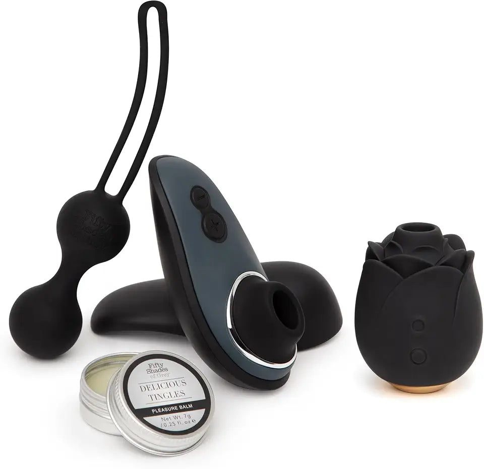 Kegel Balls & Pleasure Balm and Black Rose Toy Pleasure Air Clitoris Sucker G23419