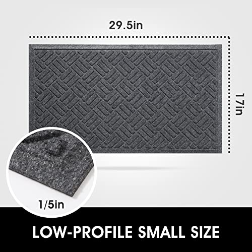 Front Door Mat 2 Pack Absorbent Heavy Duty Doormat 29.5x17.5IN T435139