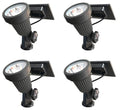 Warm White LED Solar Spotlight Landscape Lighting Kit with Stakes J97320