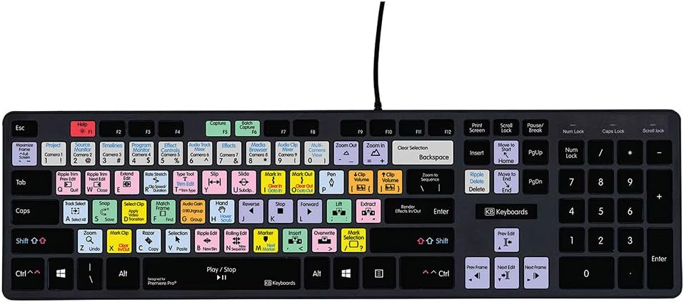 Adobe Premiere Pro CC Backlit Mechanical Keyboard V8079