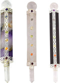 Black Tourmaline Amethyst Crystal Quartz Wand G77394