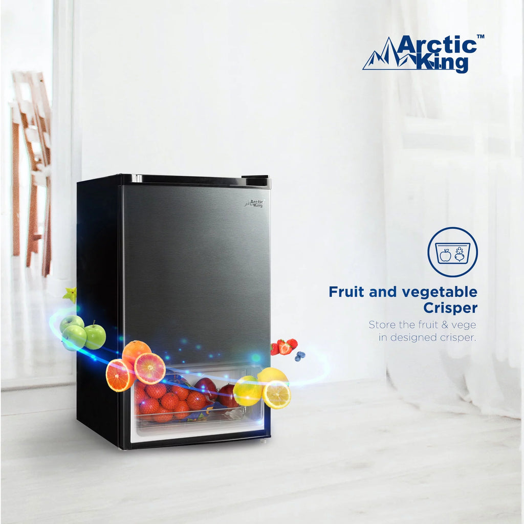 4.4 Cu ft Black Stainless Steel Look Mini Fridge X513964