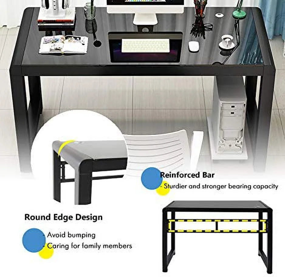 Tempered Glass Computer Desk A25550