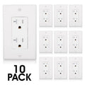 20A Tamper Resistant Decorative Electrical Outlet 10 Pack A187
