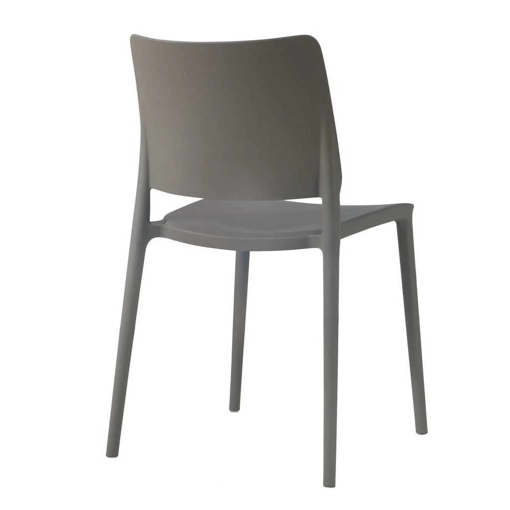 Taupe Resin Patio Dining Chair Set of 2 C306731
