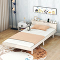 Twin Size Platform Bed Frame with Storage Headboard and USB Ports A553