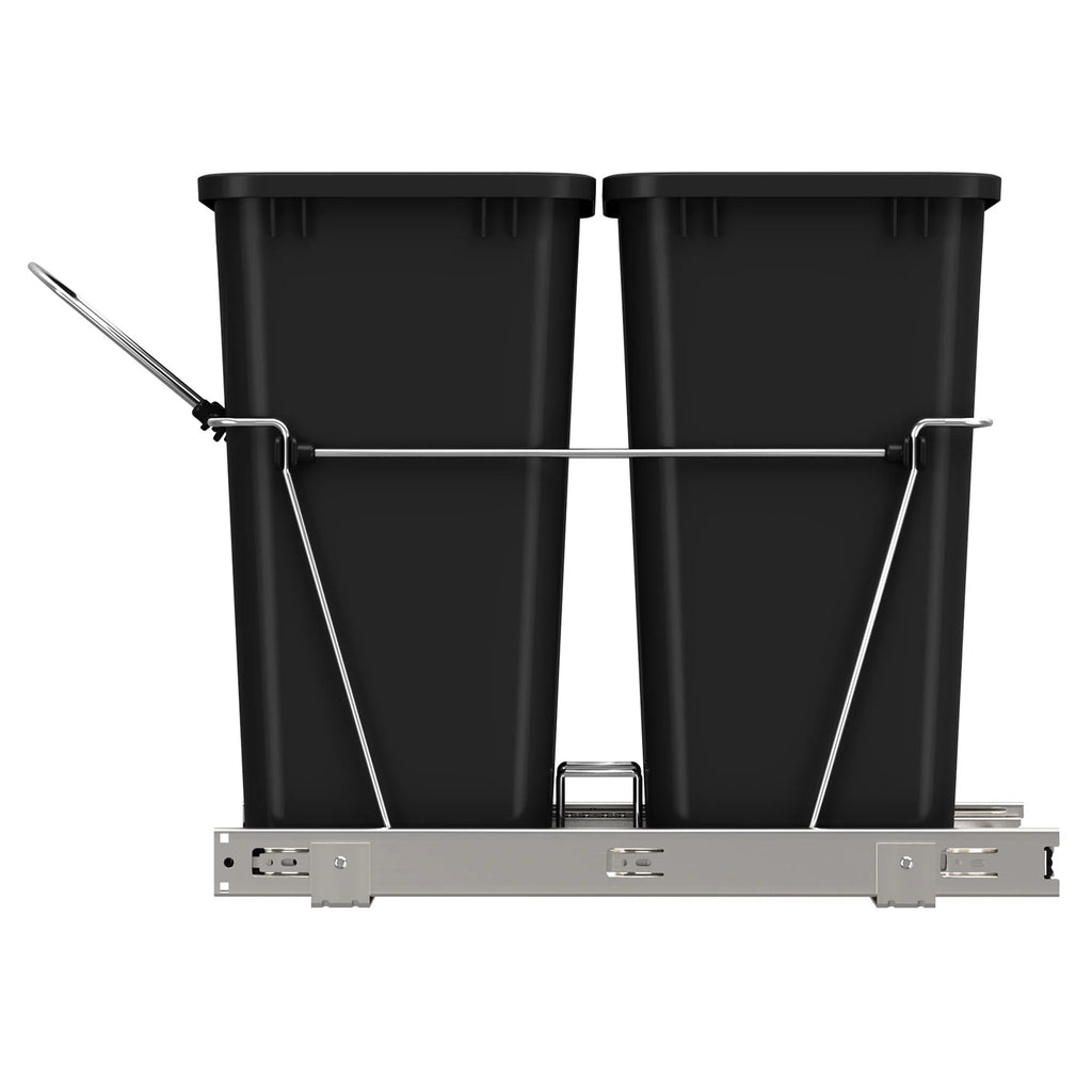 Black Pull Out Waste Containers W5539