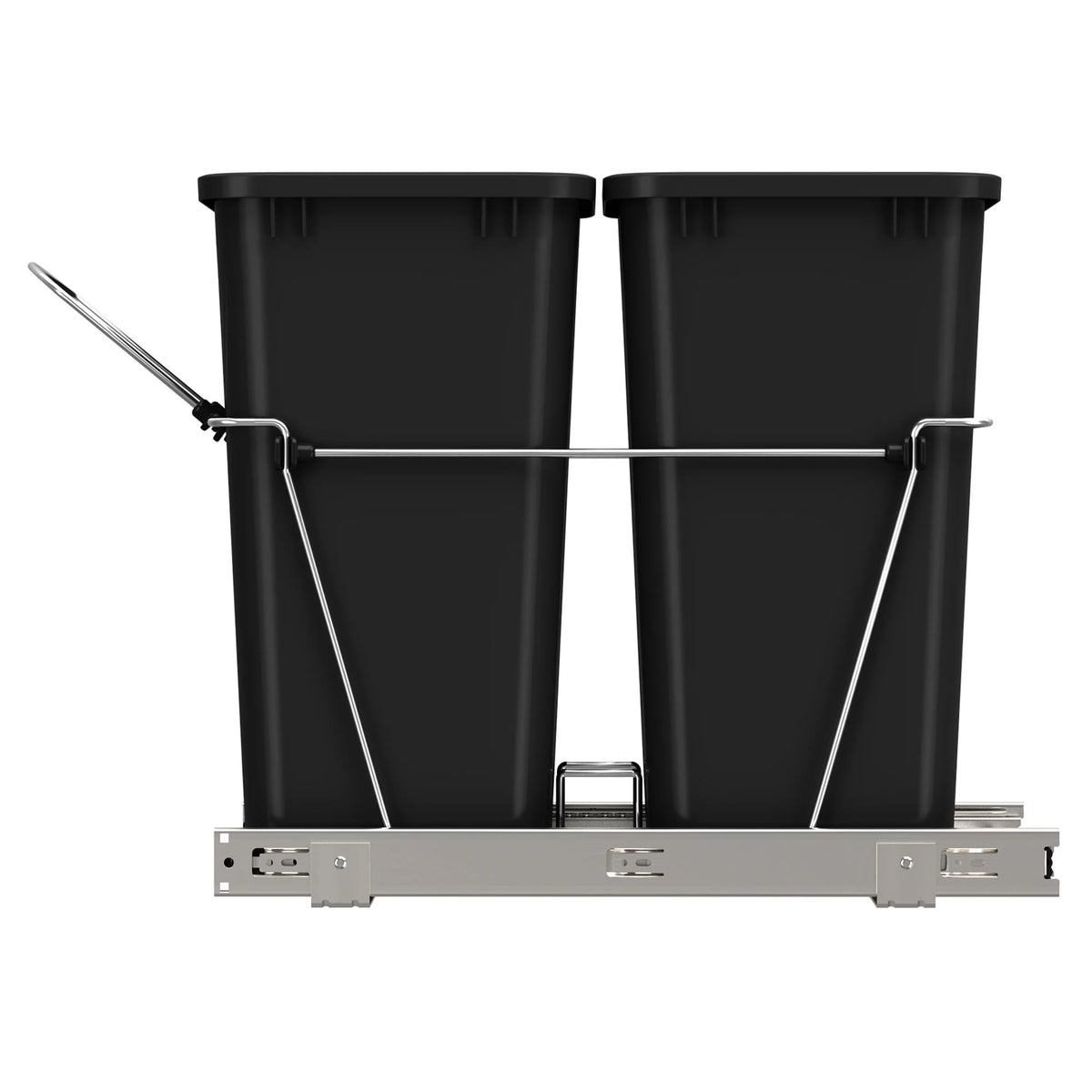 Black Pull Out Waste Containers W5539