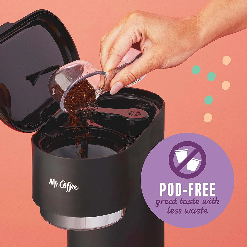 Black Single Serve Iced and Hot Coffee Maker with Tumbler J316