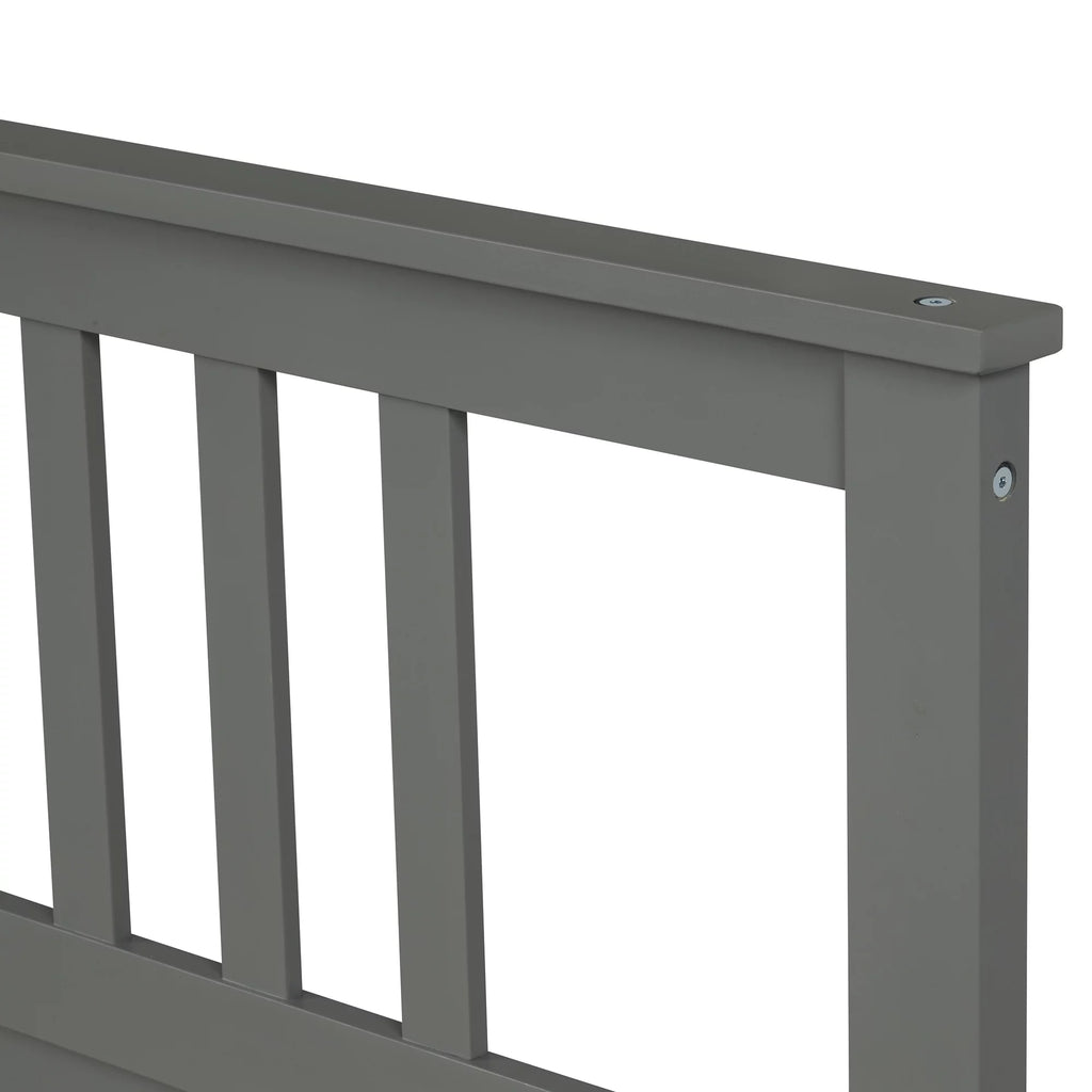 Wood Twin Size Platform Bed Frame with Headboard and Footboard N72068