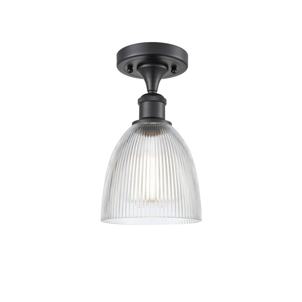 Matte Black 1 Light Semi-Flush Mount V752