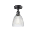 Matte Black 1 Light Semi-Flush Mount V752