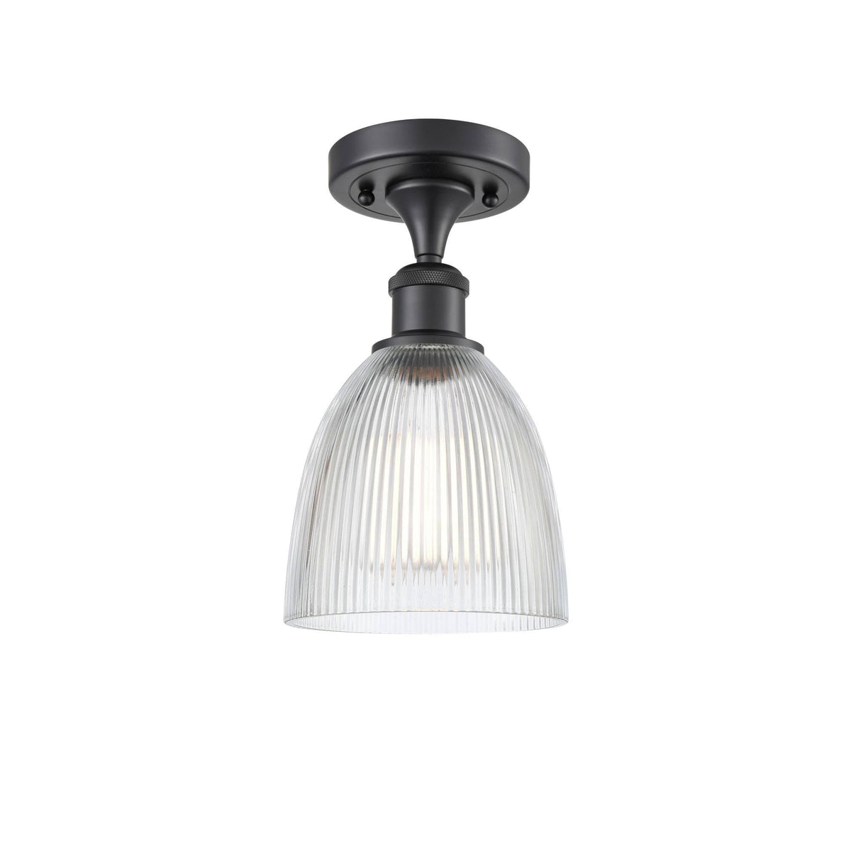 Matte Black 1 Light Semi-Flush Mount V752