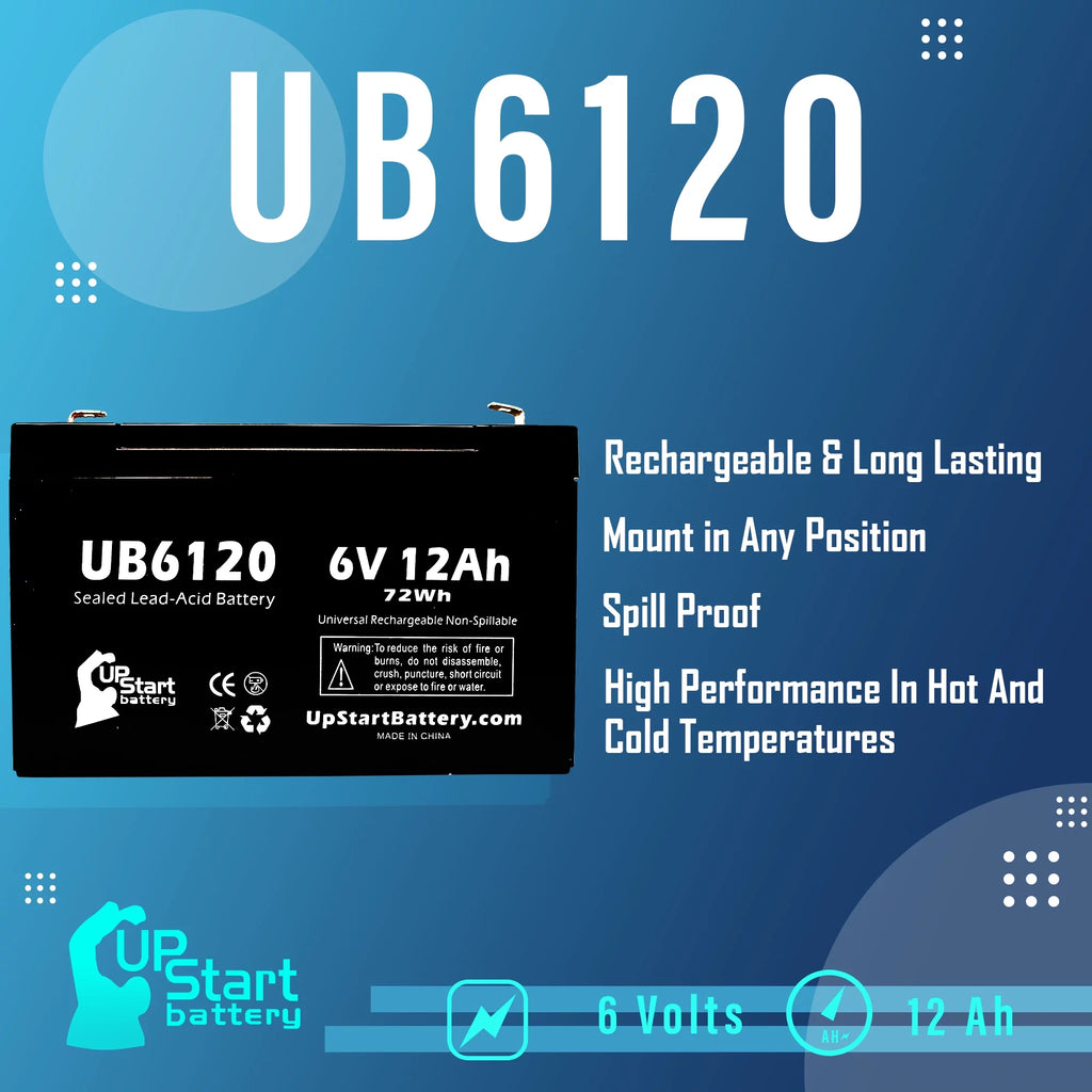 6V 12Ah Sealed Lead Acid Battery with Terminal Adapters I868