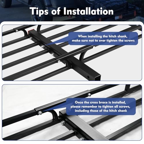 53" x 19" x 5" 500 Lbs Hitch Cargo Carrier with Net A23886