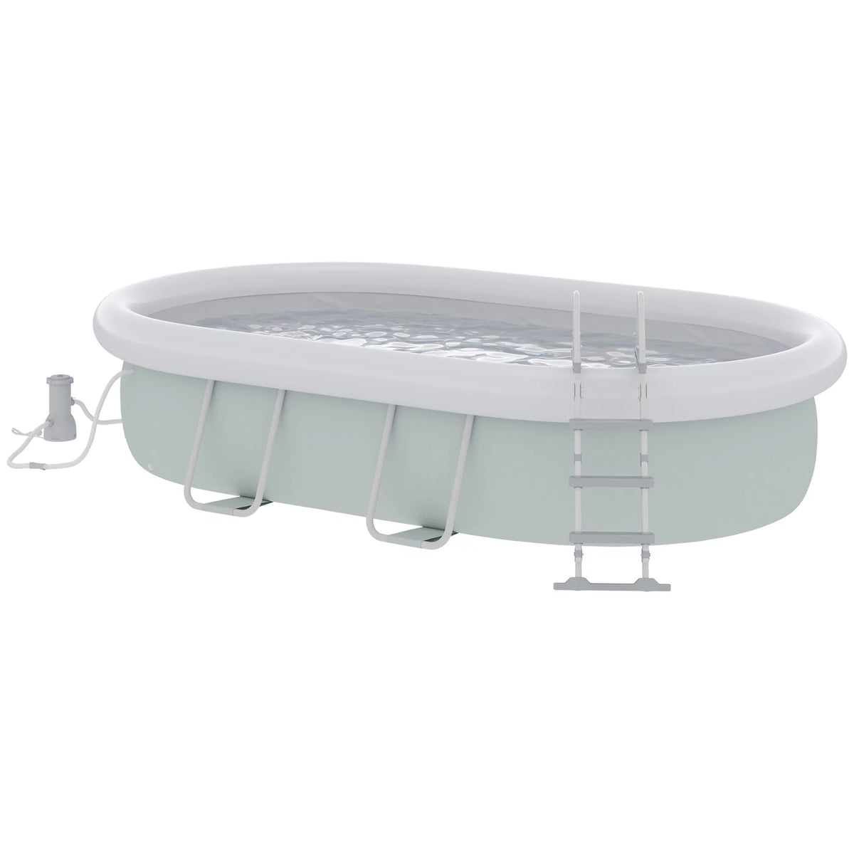 Brown Semi-Inflatable Frame Swimming Pool H8243