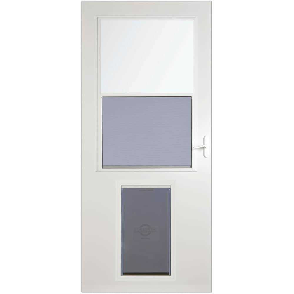 White High-view Wood Core Storm Door W66574