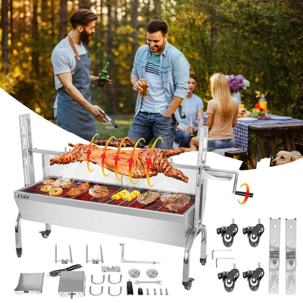 46'' Stainless Steel Charcoal Rotisserie Grill D720
